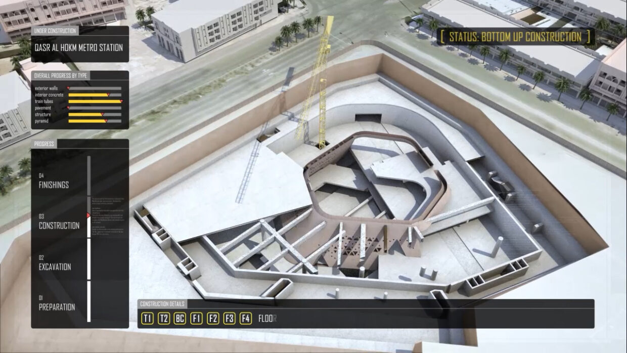 Computer generated still of a construction site.